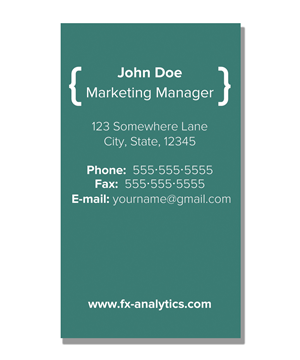 Business Card Design by caracol59 for FX Analytics | Design: #2750875