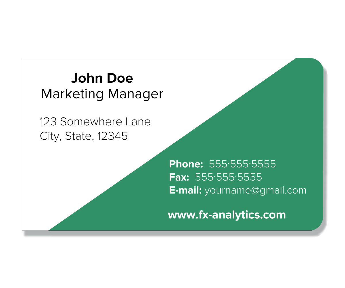 Business Card Design by caracol59 for FX Analytics | Design #2750890