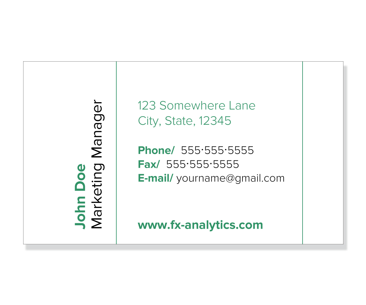Business Card Design by caracol59 for FX Analytics | Design #2750899