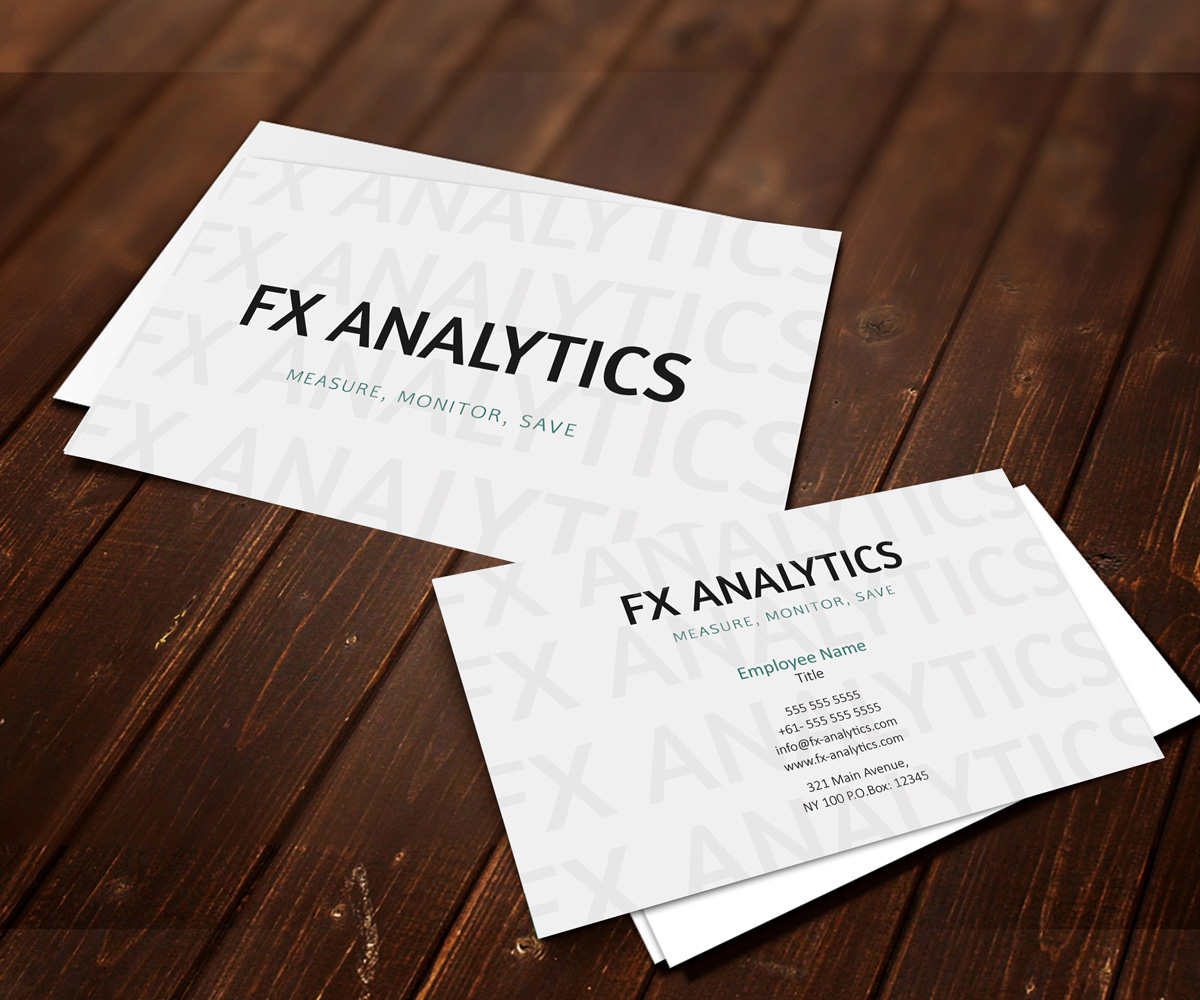 Business Card Design by DSGrafix for FX Analytics | Design #2738236