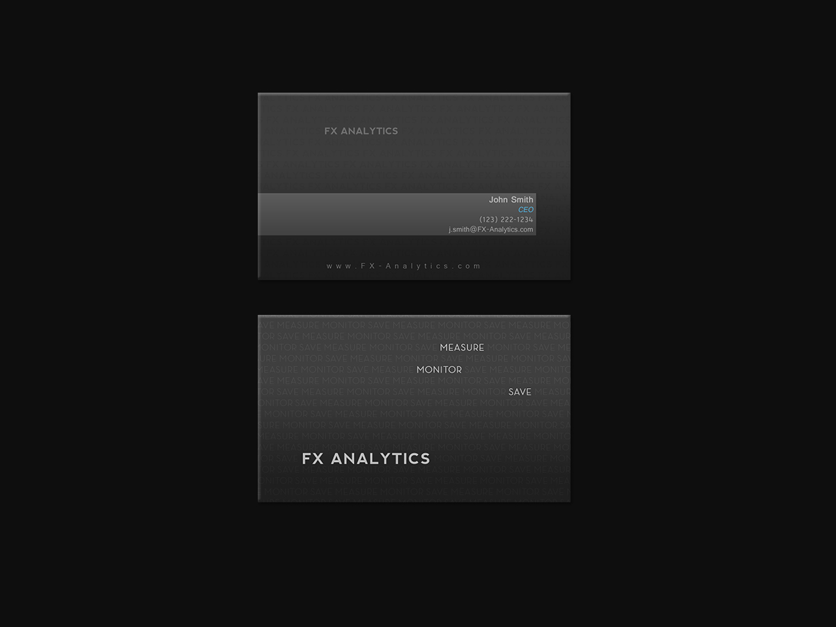 Business Card Design by ArtSamurai for FX Analytics | Design #2767324