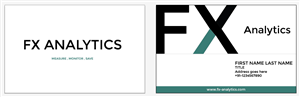Business Card Design by Jagannath for FX Analytics | Design: #2738703