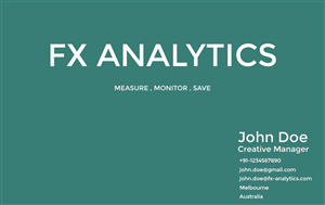 Business Card Design by Jagannath for FX Analytics | Design: #2751220