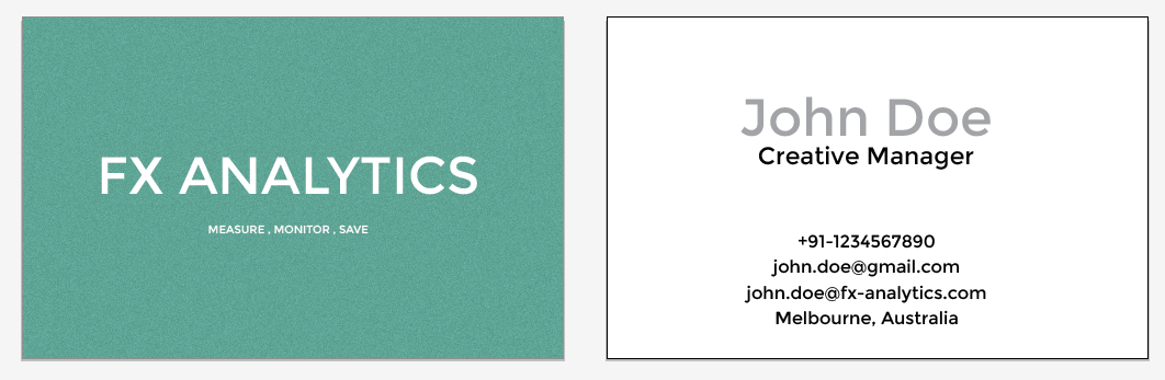 Business Card Design by Jagannath for FX Analytics | Design #2756408