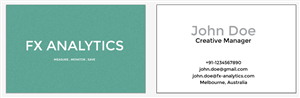 Business Card Design by Jagannath for FX Analytics | Design: #2756408
