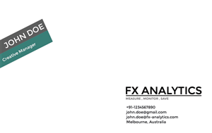 Business Card Design by Jagannath for FX Analytics | Design: #2756428