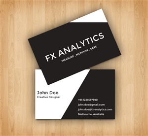 Business Card Design by Jagannath for FX Analytics | Design: #2756808