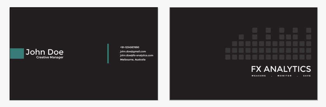 Business Card Design by Jagannath for FX Analytics | Design #2756867
