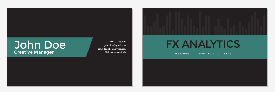 Business Card Design by Jagannath for FX Analytics | Design #2756870