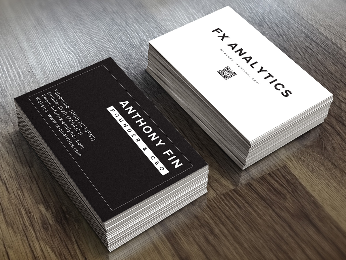 Business Card Design by Adnan for FX Analytics | Design #2734424