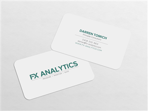 Business Card Design by diRtY.EMM for FX Analytics | Design: #2753320