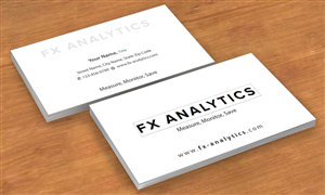 Business Card Design by Sbss for FX Analytics | Design: #2742915