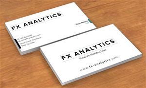 Business Card Design by Sbss for FX Analytics | Design: #2742917