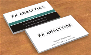 Business Card Design by Sbss for FX Analytics | Design: #2750277