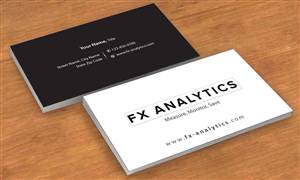 Business Card Design by Sbss for FX Analytics | Design: #2750905