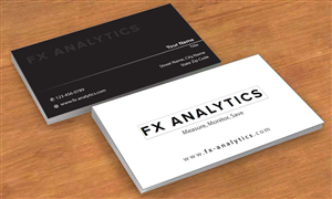 Business Card Design by Sbss for FX Analytics | Design: #2751014