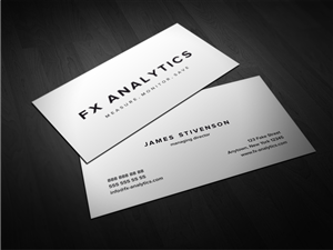Business Card Design by Atvento Graphics for FX Analytics | Design: #2728786