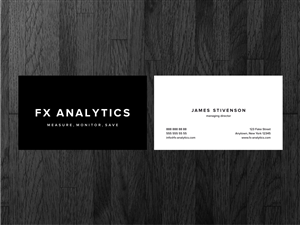 Business Card Design by Atvento Graphics for FX Analytics | Design: #2732474
