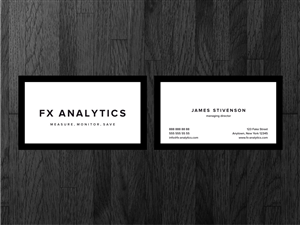 Business Card Design by Atvento Graphics for FX Analytics | Design: #2732477