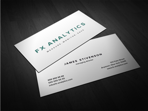 Business Card Design by Atvento Graphics for FX Analytics | Design: #2742305
