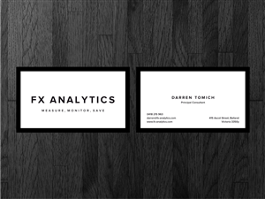 Business Card Design by Atvento Graphics for FX Analytics | Design: #2750176