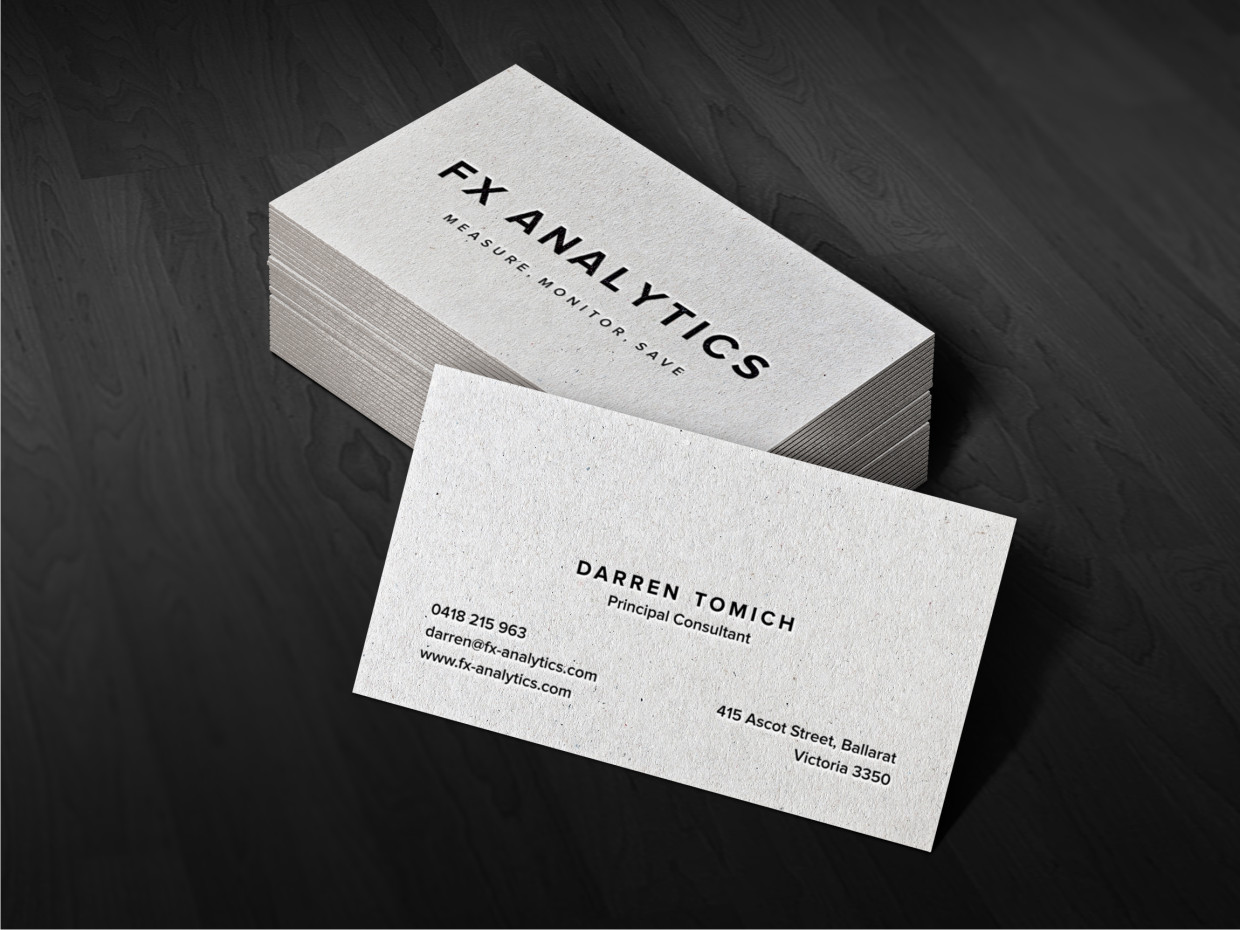 Business Card Design by Atvento Graphics for FX Analytics | Design: #2750181