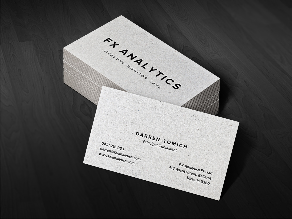 Business Card Design by Atvento Graphics for FX Analytics | Design #2781918