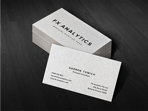 Business Card Design by Atvento Graphics for FX Analytics | Design #2782132