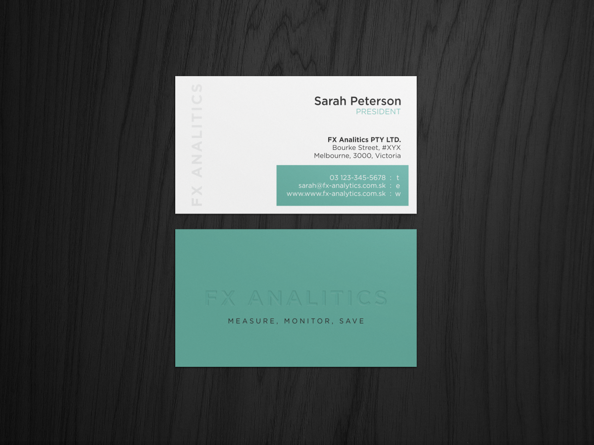 Business Card Design by HYPdesign for FX Analytics | Design #2760502