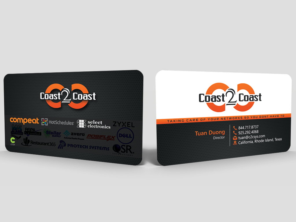 Business Card Design by Hardcore Design for Coast 2 Coast Systems LLC | Design #17544361