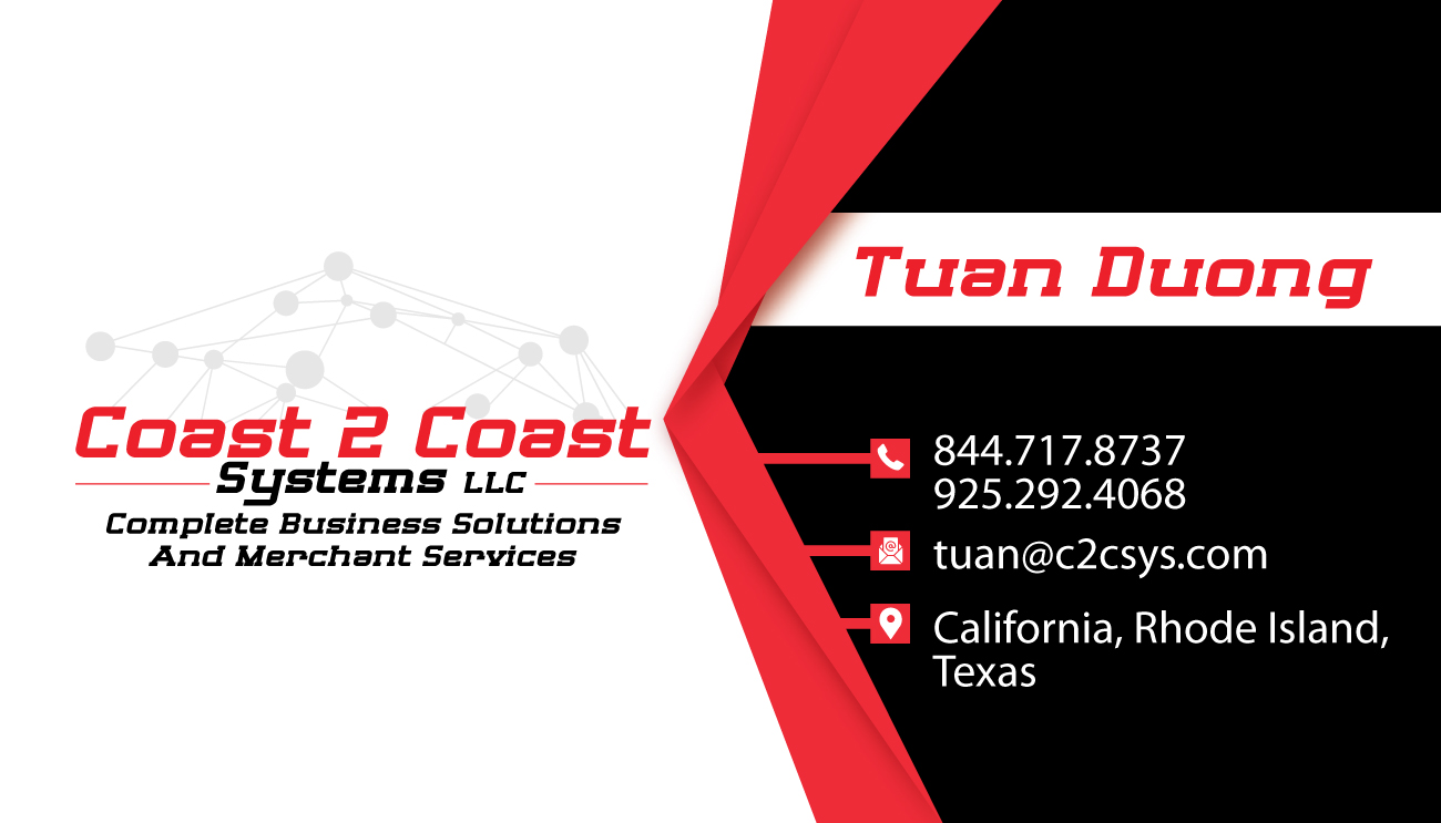 Business Card Design by Impressive Solutions for Coast 2 Coast Systems LLC | Design #17659668