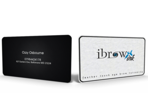 Business Card Design by Hardcore Design for ibrow ink | Design: #17580465