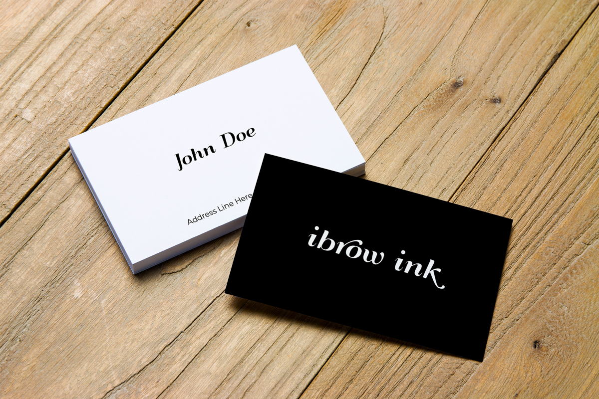 Business Card Design by JK18 for ibrow ink | Design #17573667