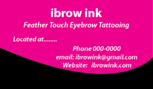 Diseño de Tarjeta de Presentación por Hmillerdesigns para ibrow ink | Diseño #17570820