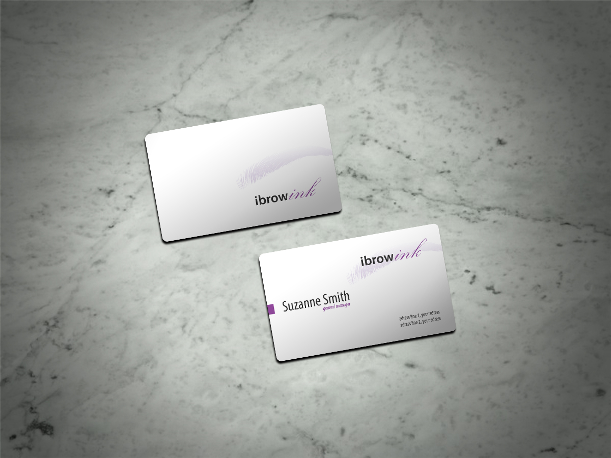 Business Card Design by Scorpius design for ibrow ink | Design #17571527