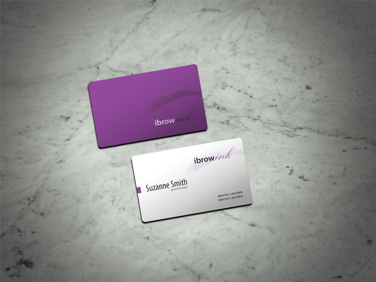 Business Card Design by Scorpius design for ibrow ink | Design #17571529