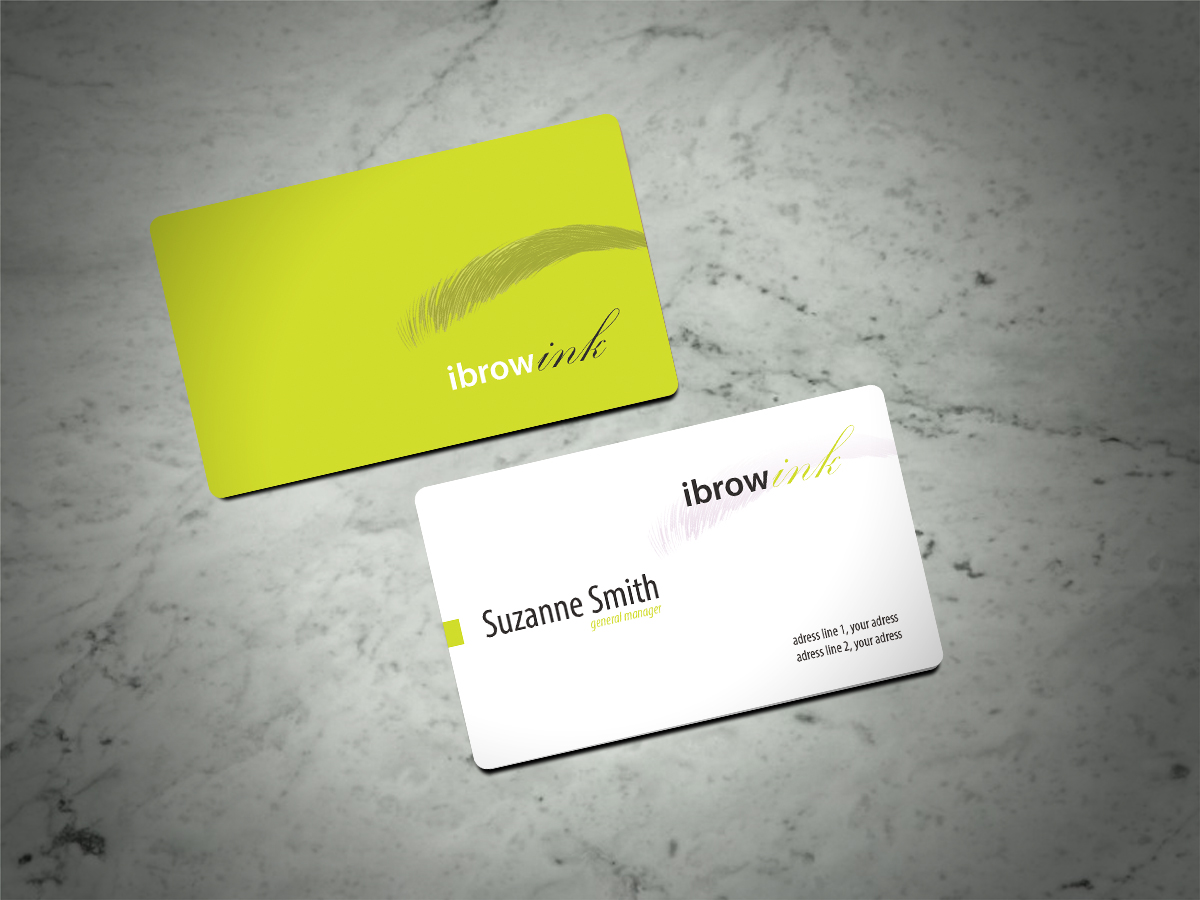 Business Card Design by Scorpius design for ibrow ink | Design #17577933