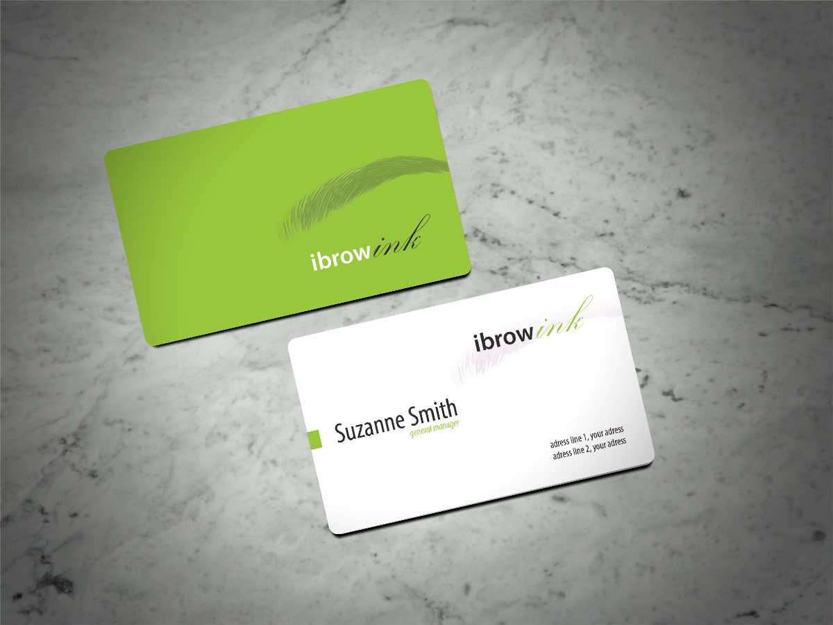 Business Card Design by Scorpius design for ibrow ink | Design #17577934