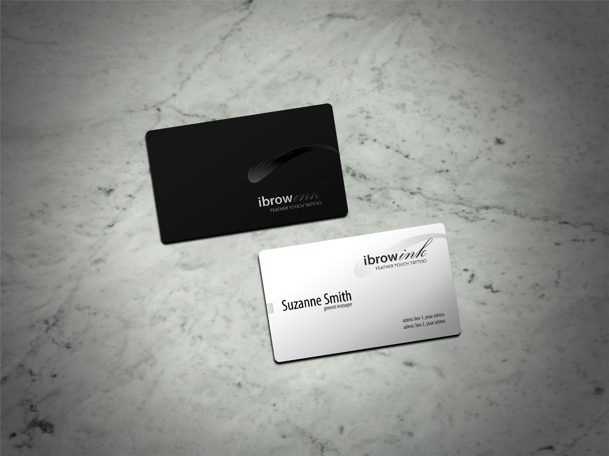Business Card Design by Scorpius design for ibrow ink | Design #17591752