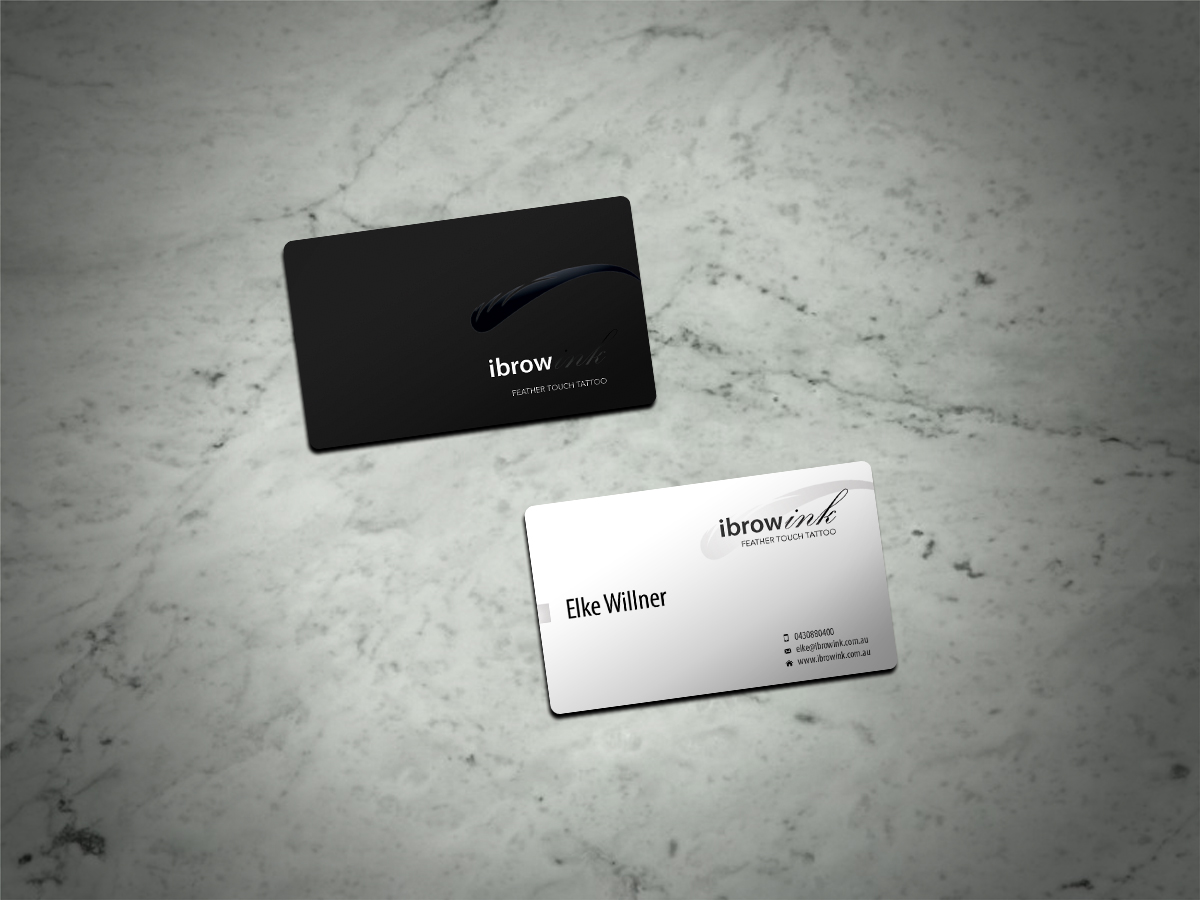 Business Card Design by Scorpius design for ibrow ink | Design #17600626