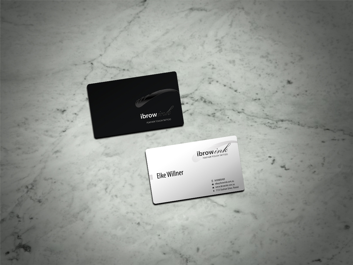 Business Card Design by Scorpius design for ibrow ink | Design #17611874