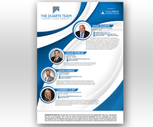 Design of a Flyer for my Lending team, depicts me at the top - leading the team | Flyer Design by Luniere Designs