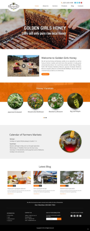 Web Design by pb for Golden Girls Honey and Hives LLC | Design: #17570203
