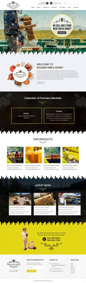 Web Design by pb for Golden Girls Honey and Hives LLC | Design: #17570204