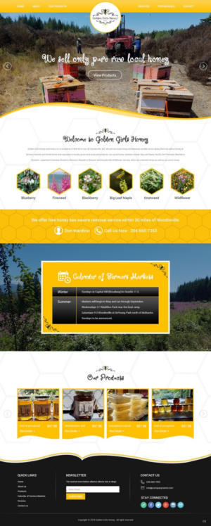 Web Design by pb for Golden Girls Honey and Hives LLC | Design: #17570216