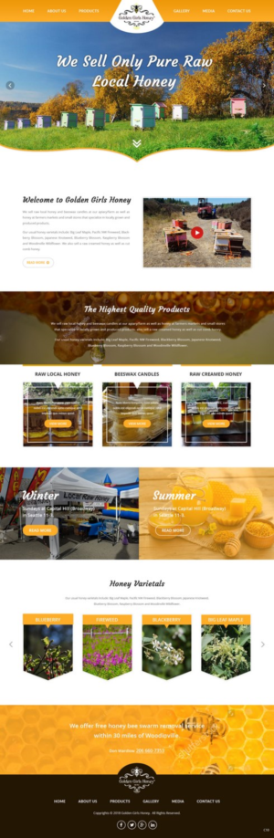 Web Design by pb for Golden Girls Honey and Hives LLC | Design: #17570217