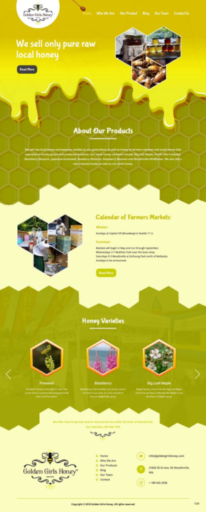 Web Design by pb for Golden Girls Honey and Hives LLC | Design: #17570218