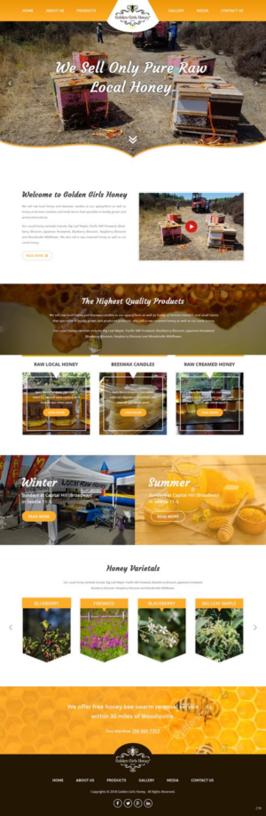 Web Design by pb for Golden Girls Honey and Hives LLC | Design: #17570219