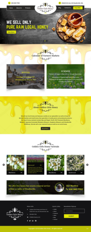 Web Design by pb for Golden Girls Honey and Hives LLC | Design: #17570220