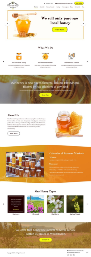 Web Design by pb for Golden Girls Honey and Hives LLC | Design: #17570237